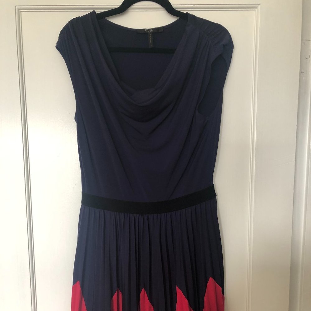 Purple and Magenta Pleated Dress Medium